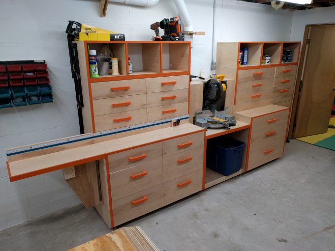 Miter Saw Station Part 2 | Drawers | Fence | Dust Collection - DIYTyler