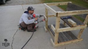 nailing interface boards for diy deer stand ladder