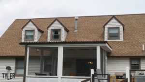 house dormers overlooking enclosed deck